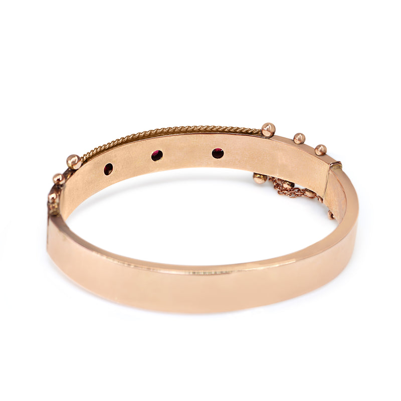 9ct Rose Gold Antique Edwardian Bangle
