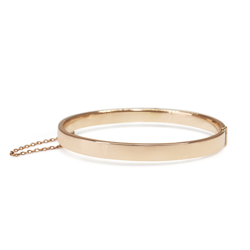 9ct Rose Gold Antique Sapphire Bangle