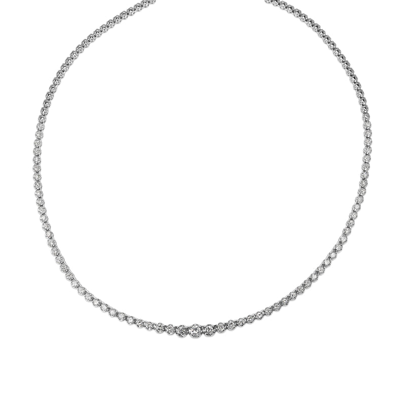 Platinum 3.00ct Diamond Tennis Necklace