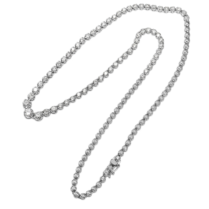 Platinum 3.00ct Diamond Tennis Necklace