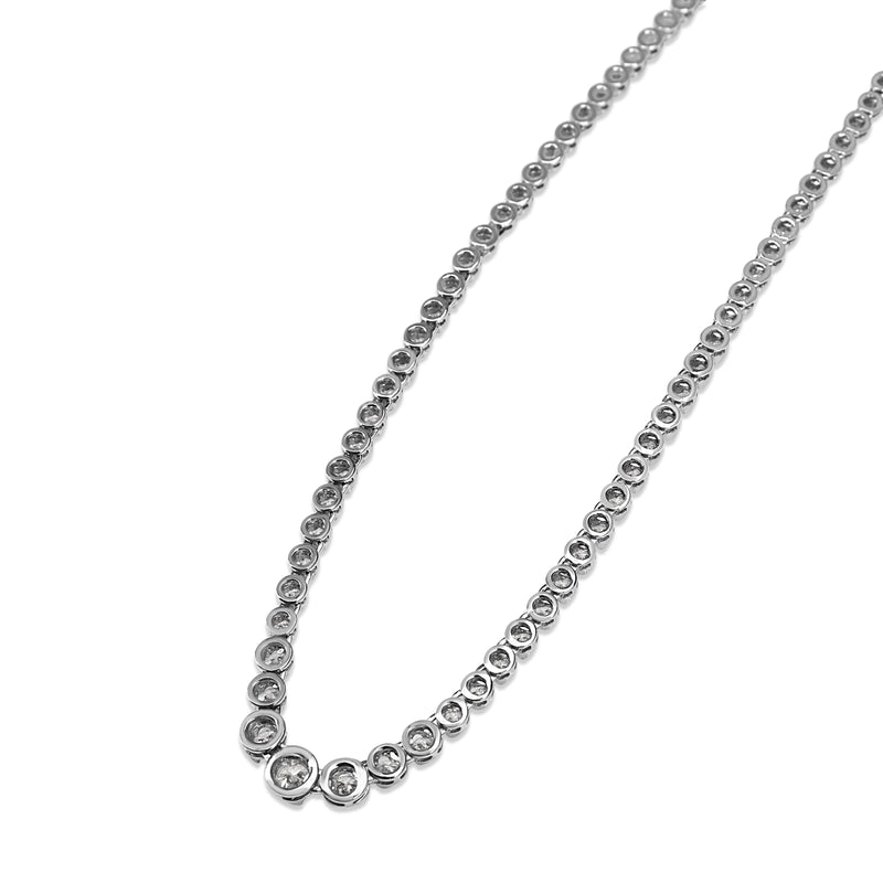 Platinum 3.00ct Diamond Tennis Necklace