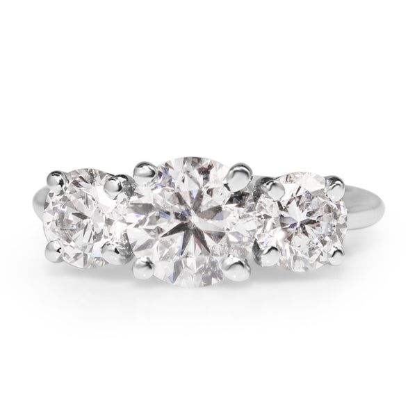 18ct White Gold 3 Stone Diamond Ring