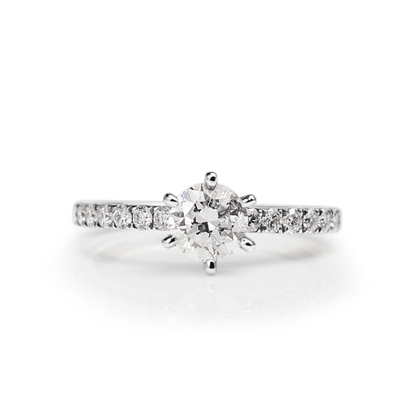 18ct White Gold Diamond Solitaire Ring