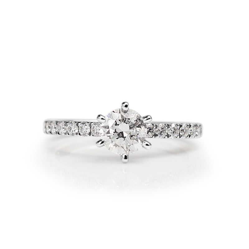 18ct White Gold Diamond Solitaire Ring