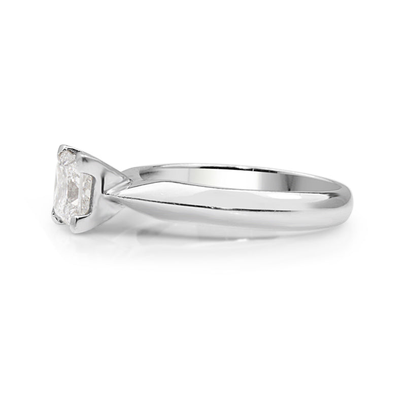 18ct White Gold Princess Cut Diamond Solitaire Ring