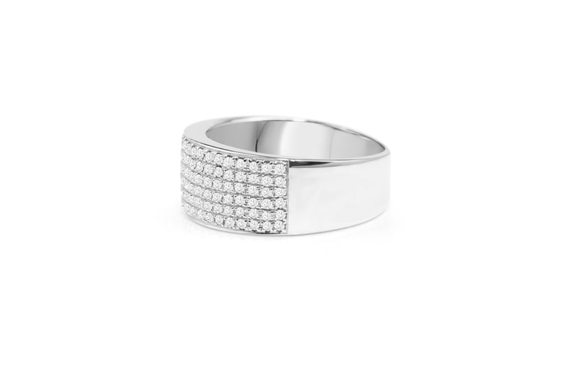 14ct White Gold Diamond Pavé Band