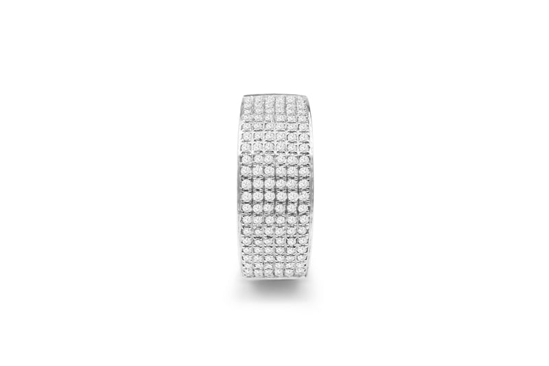 14ct White Gold Diamond Pavé Band