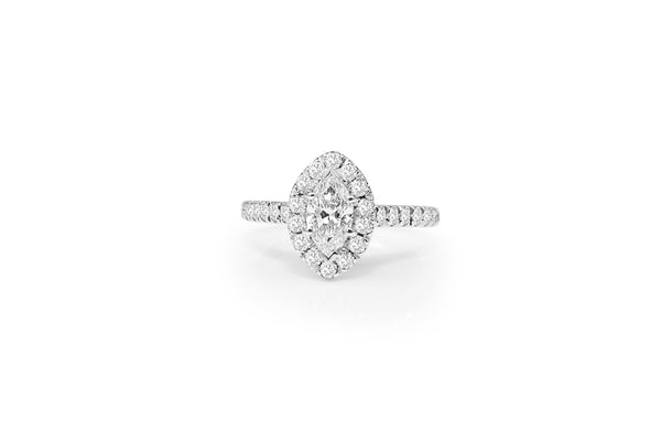 18ct White Gold Marquise Diamond Ring