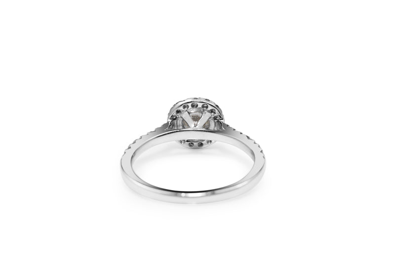 18ct White Gold Diamond Halo Ring