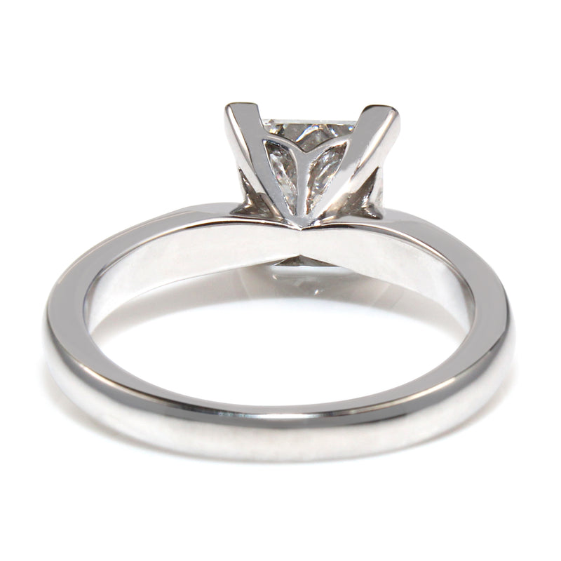 18ct White Gold Princess Cut Diamond Solitaire