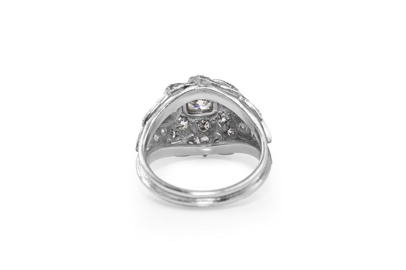 Platinum Vintage Diamond Cocktail Ring