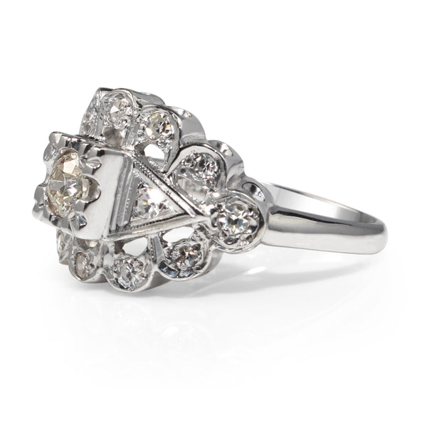 14ct White Gold Ring