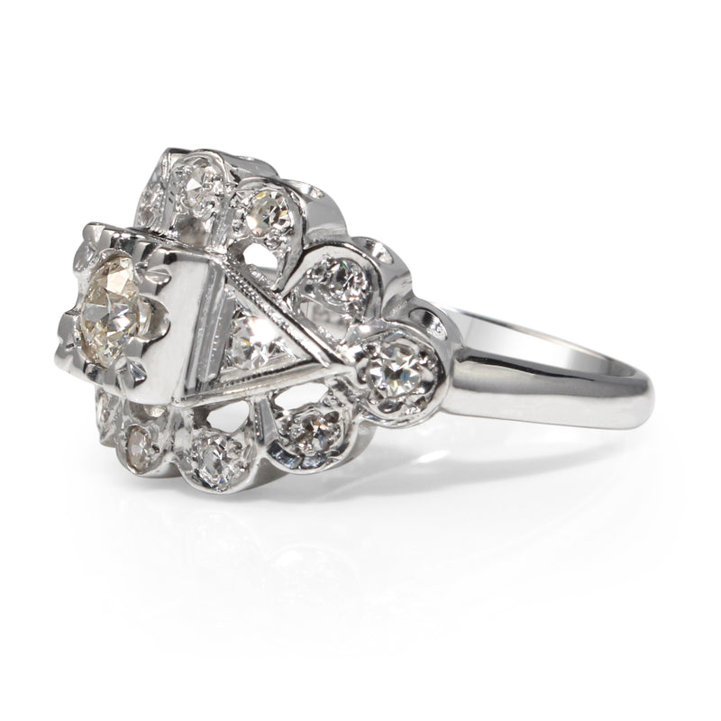 14ct White Gold Ring