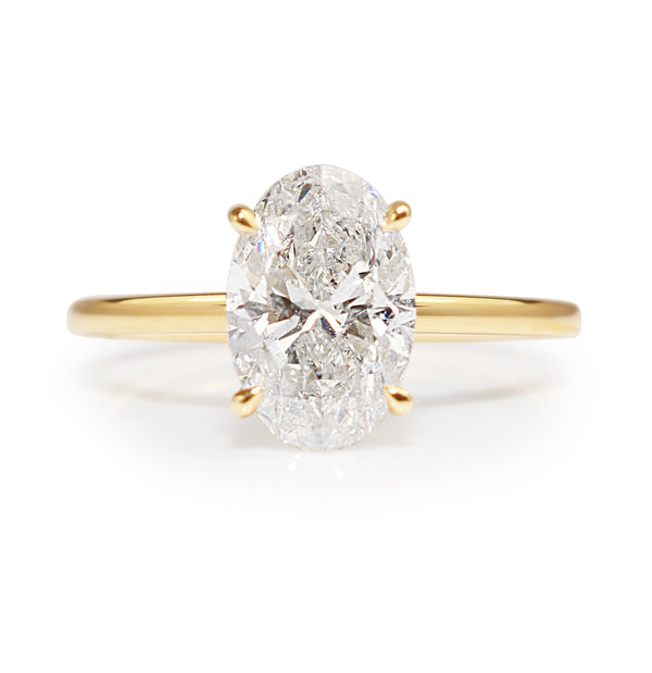 18ct Yellow Gold Oval Diamond Solitaire