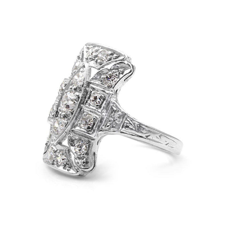 Platinum Art Deco Diamond Ring