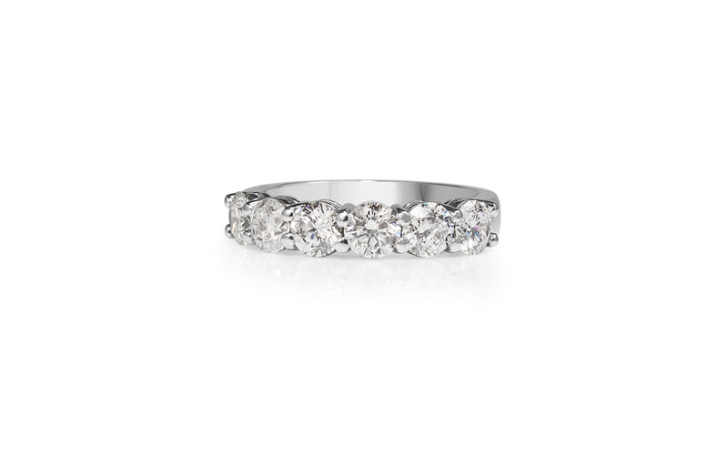 18ct White Gold 6 Stone Diamond Band