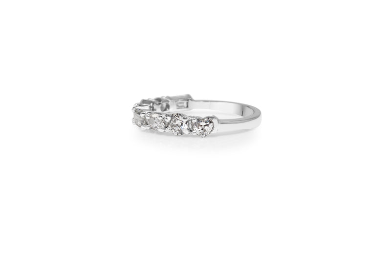 18ct White Gold Mixed Cut Diamond Band
