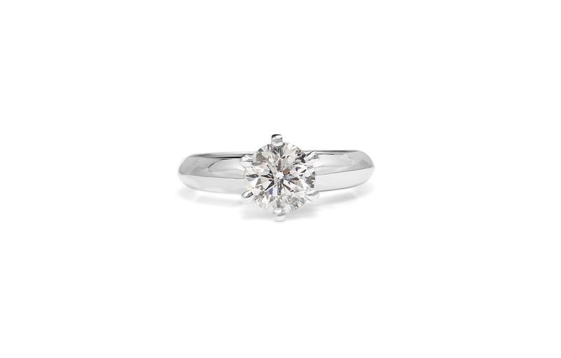 18ct White Gold 6 Claw Diamond Solitaire Ring