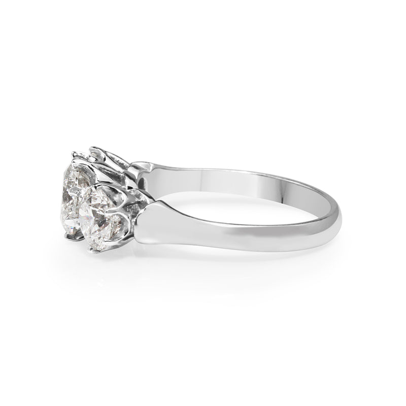 18ct White Gold Diamond 3 Stone Ring