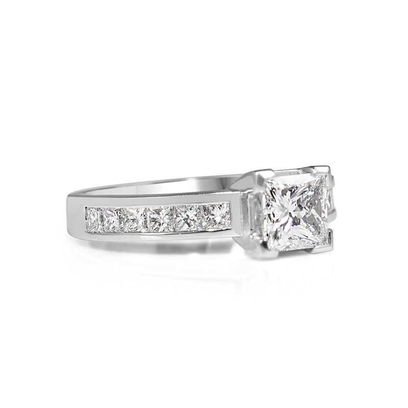 18ct White Gold Princess Cut Diamond Ring