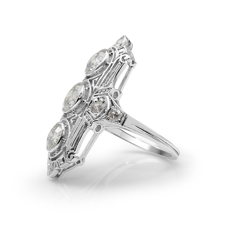 Platinum Art Deco Diamond Ring