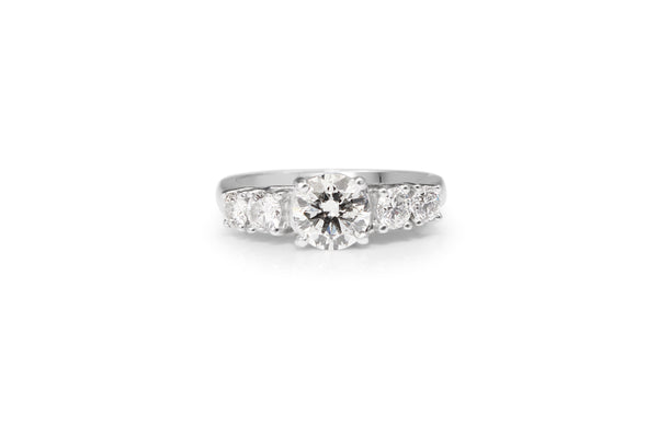 Platinum 5 Stone Diamond Ring