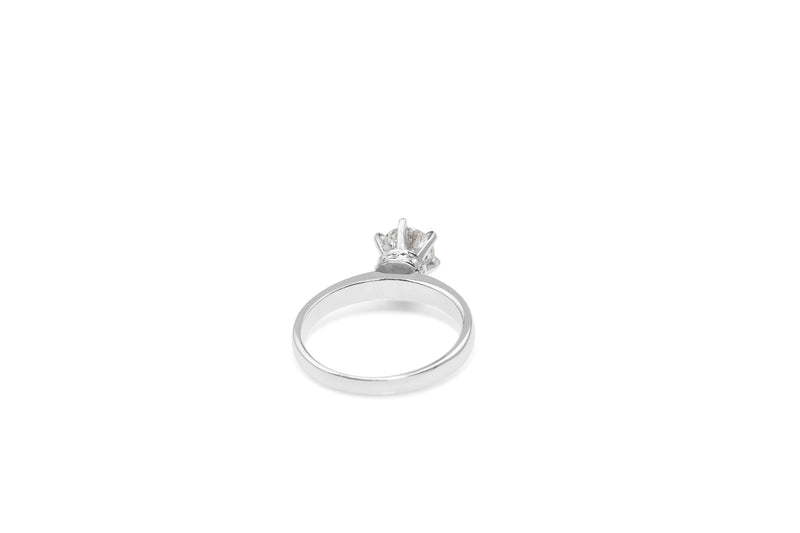 18ct White Gold 6 Claw Diamond Solitaire Ring