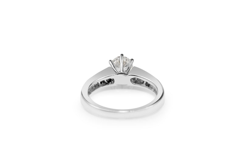 14ct White Gold Diamond Solitaire Ring