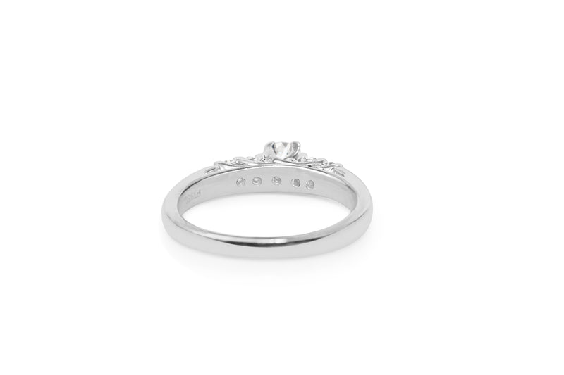 Platinum Old and Brilliant Cut Diamond Ring