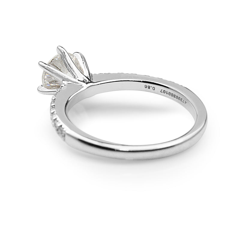 14ct White Gold 6 Claw Diamond Solitaire