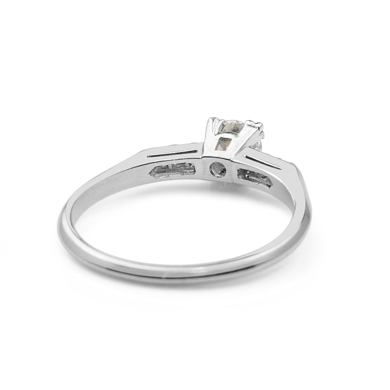 Platinum Old Cut Diamond Ring