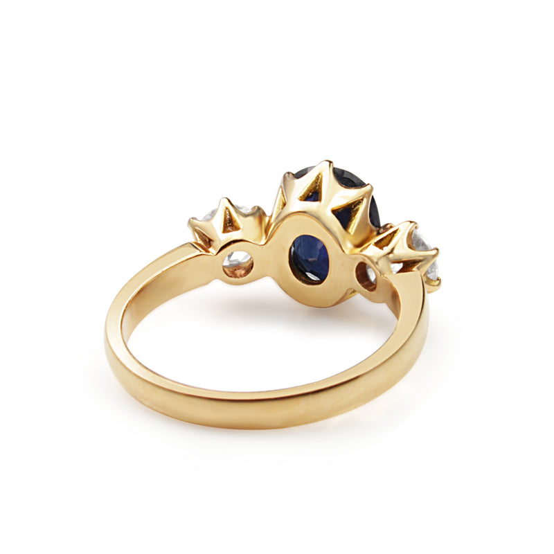 18ct Rose Gold Sapphire and Diamond Ring