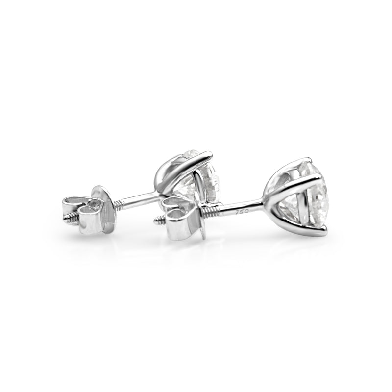 18ct White Gold 2.30ct Diamond Stud Earrings