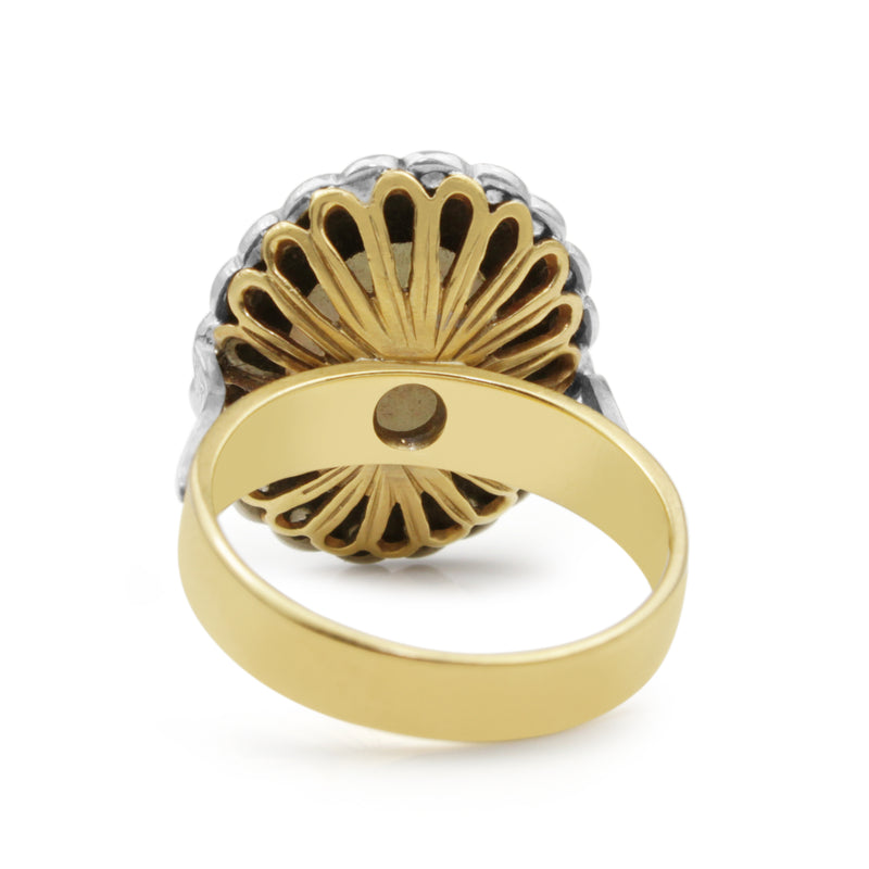 18ct Yellow and White Gold Opal and Diamond Vintage Ring