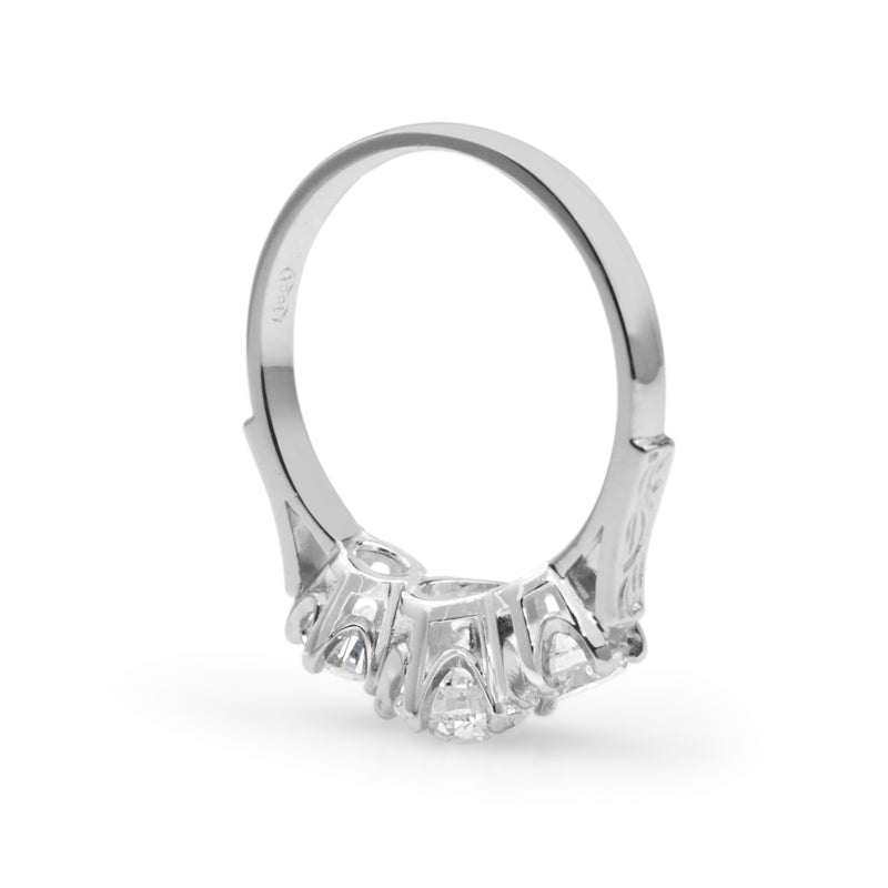 18ct White Gold 3 Stone Diamond Ring