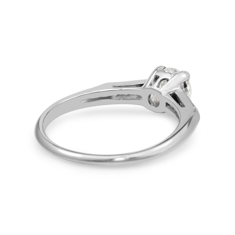 Platinum Old Cut Diamond Solitaire Ring