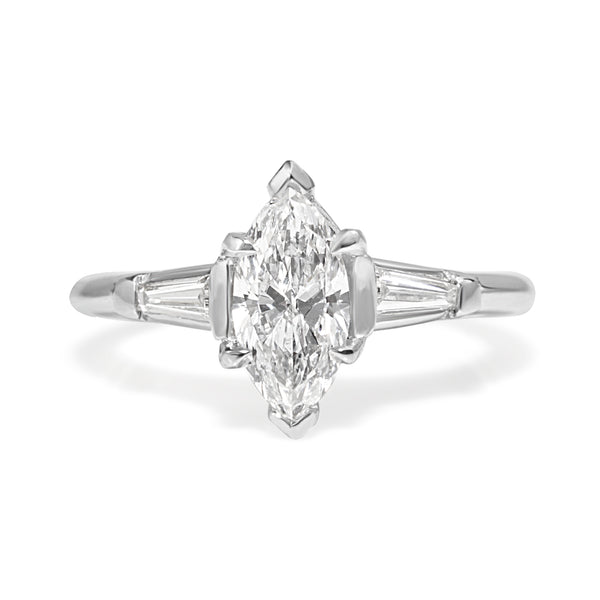 Platinum Marquise Diamond Ring