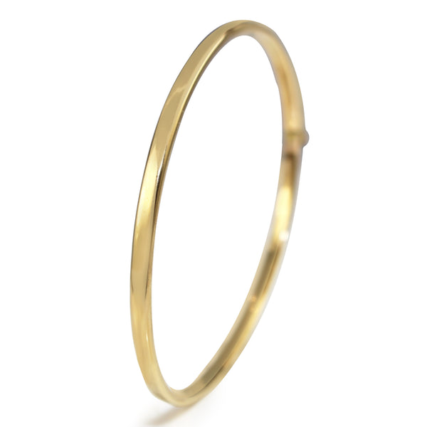 9ct Yellow Gold Oval Hollow Bangle