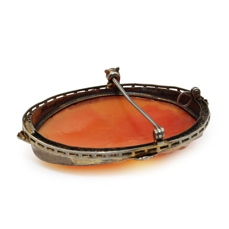 Silver Antique Cameo Brooch / Pendant