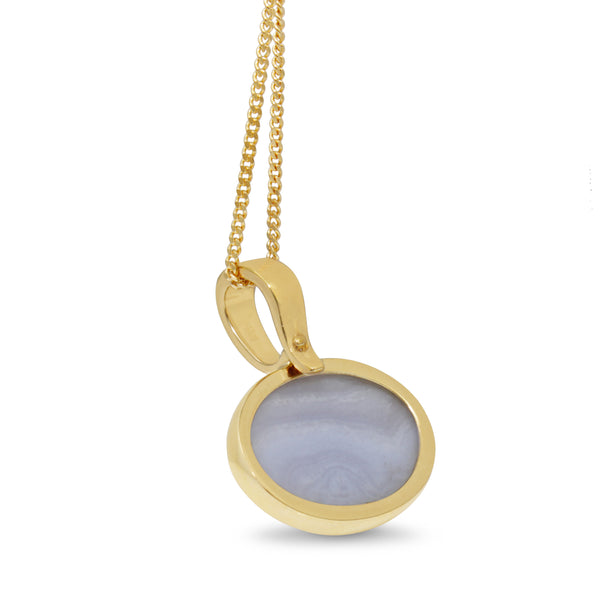 9ct Yellow Gold Agate Pendant / Enhancer