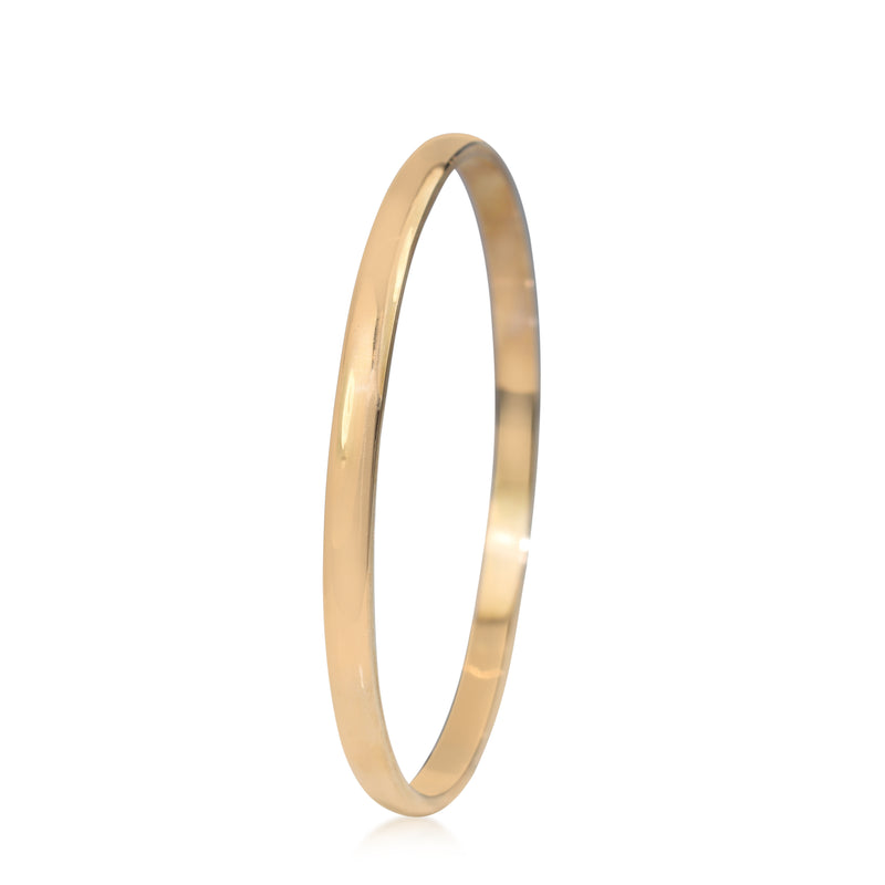 9ct Rose Gold Solid Round Bangle