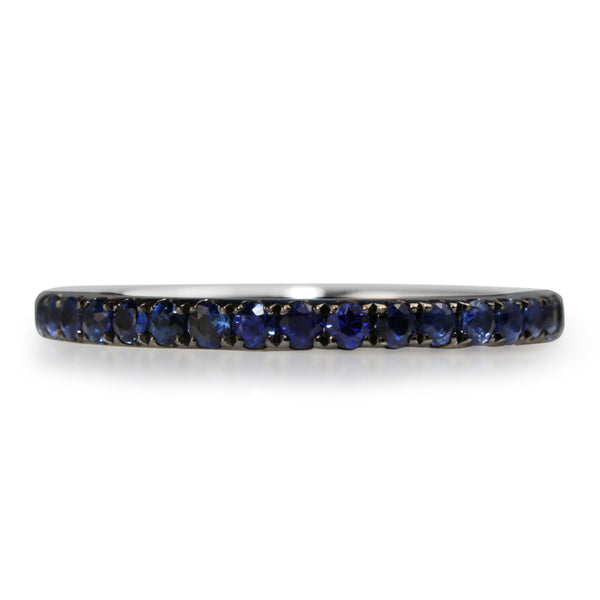 18ct White Gold Sapphire Band Ring