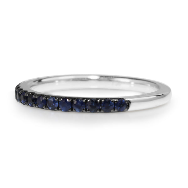18ct White Gold Sapphire Band Ring