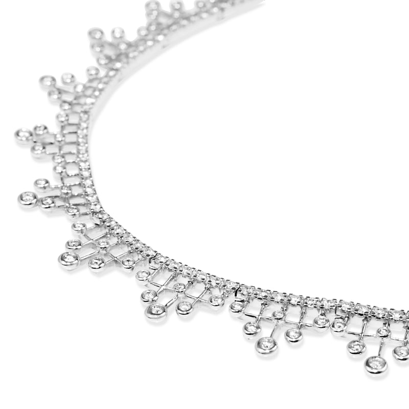 18ct White Gold Diamond Collier Necklace