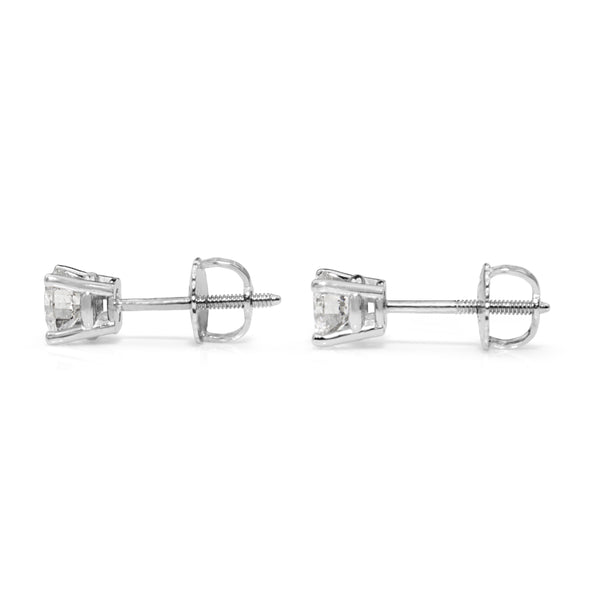 14ct White Gold .92pt Diamond Stud Earrings