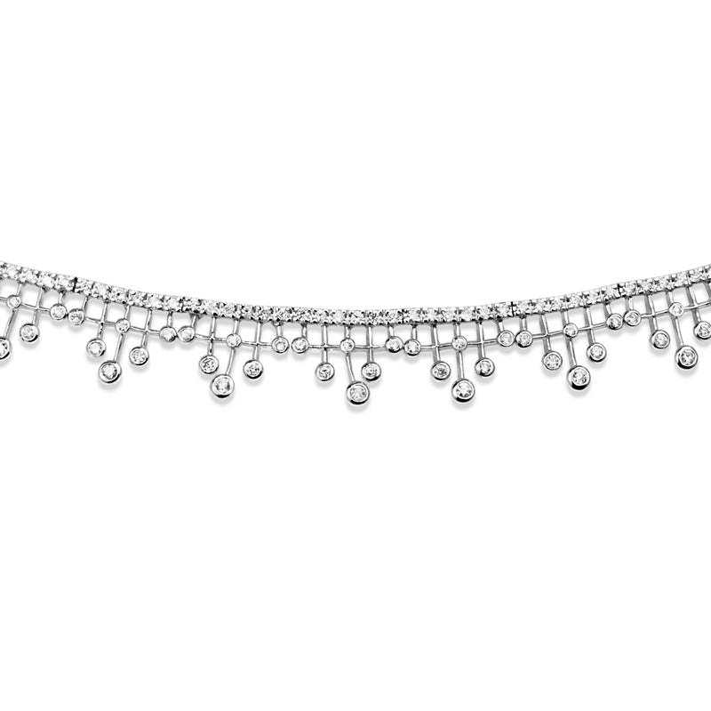 18ct White Gold Diamond Collier Necklace