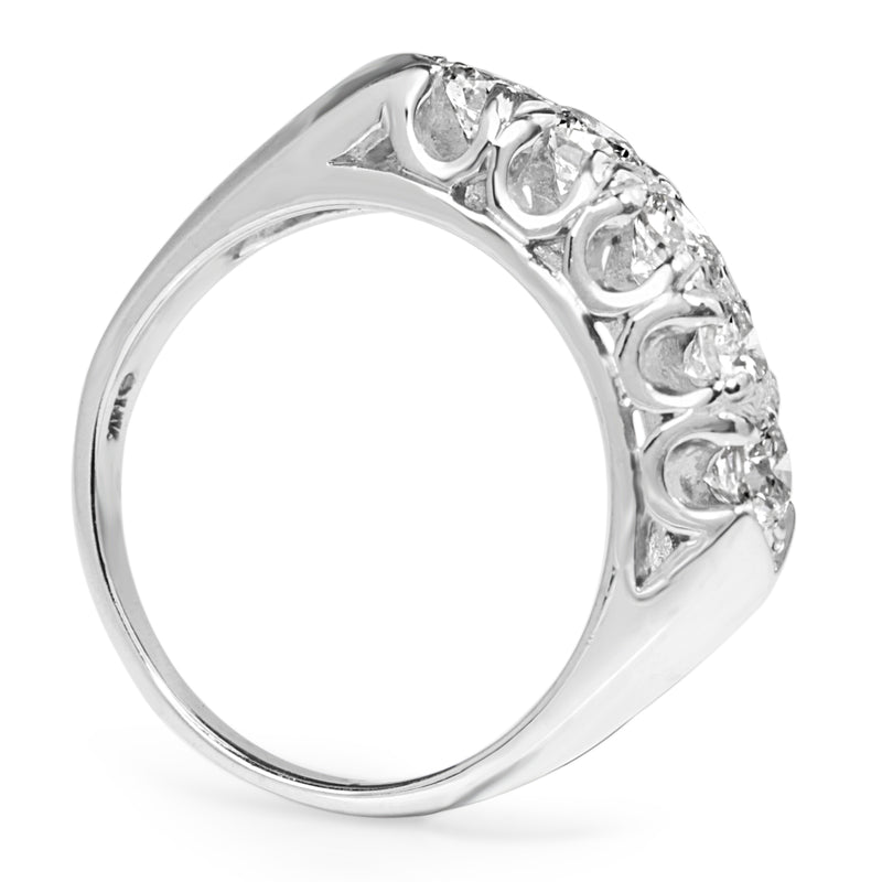 14ct White Gold Diamond 5 Stone Ring