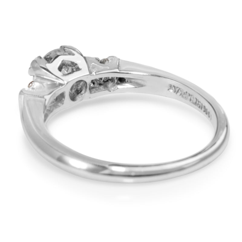 Platinum Vintage Old Cut Diamond Ring