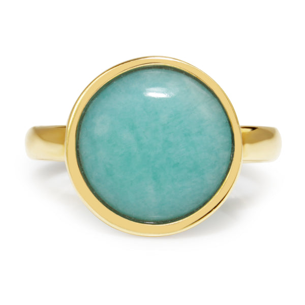 9ct Yellow Gold Amazonite Ring