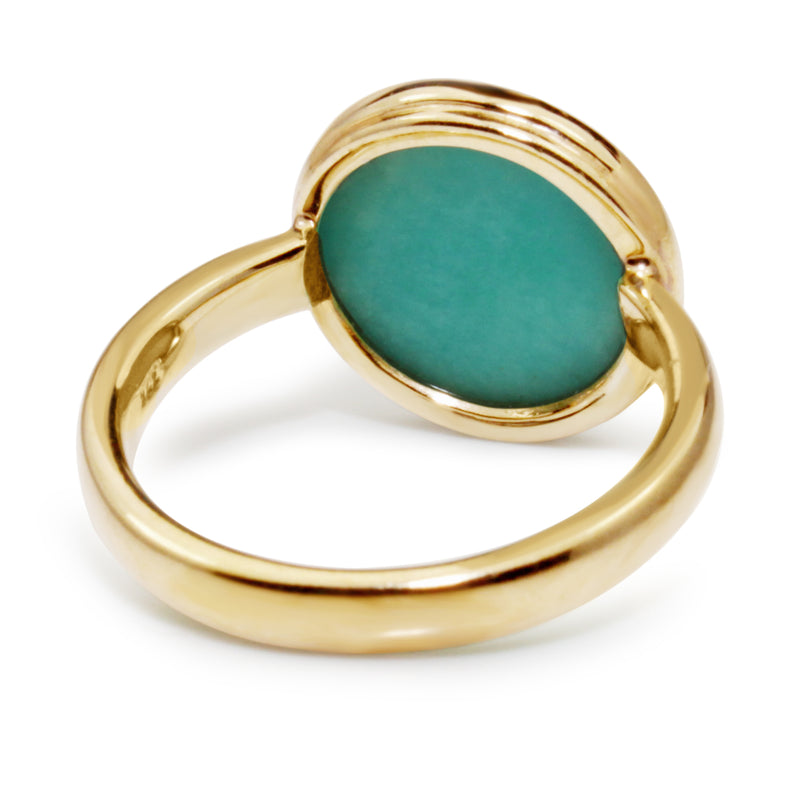 9ct Yellow Gold Amazonite Ring